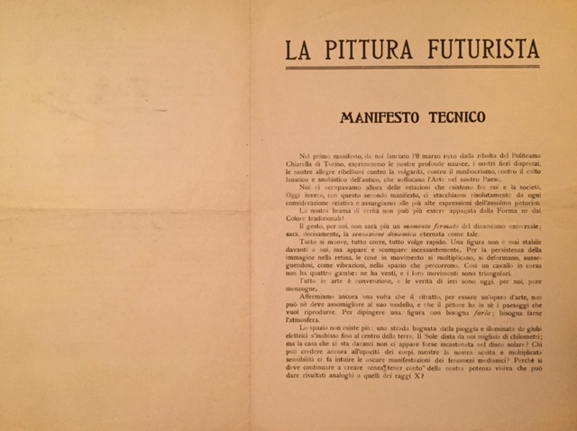 Manifesto della Pittura Futurista